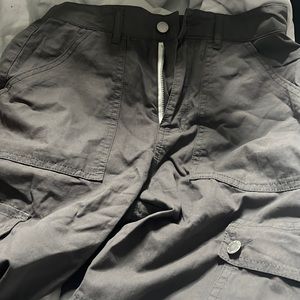 grey cargo jeans